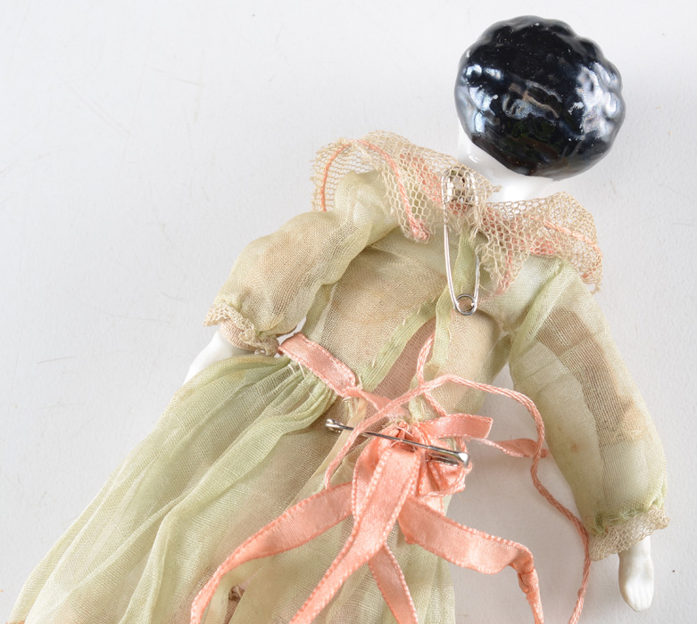 Victorian German China Head Doll with Original Dress