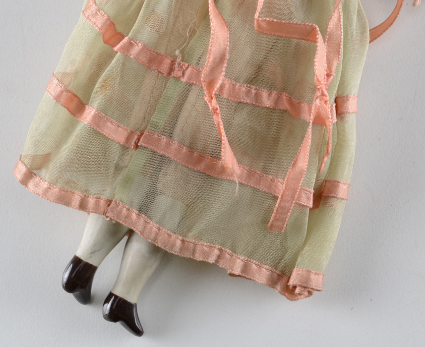 Victorian German China Head Doll with Original Dress