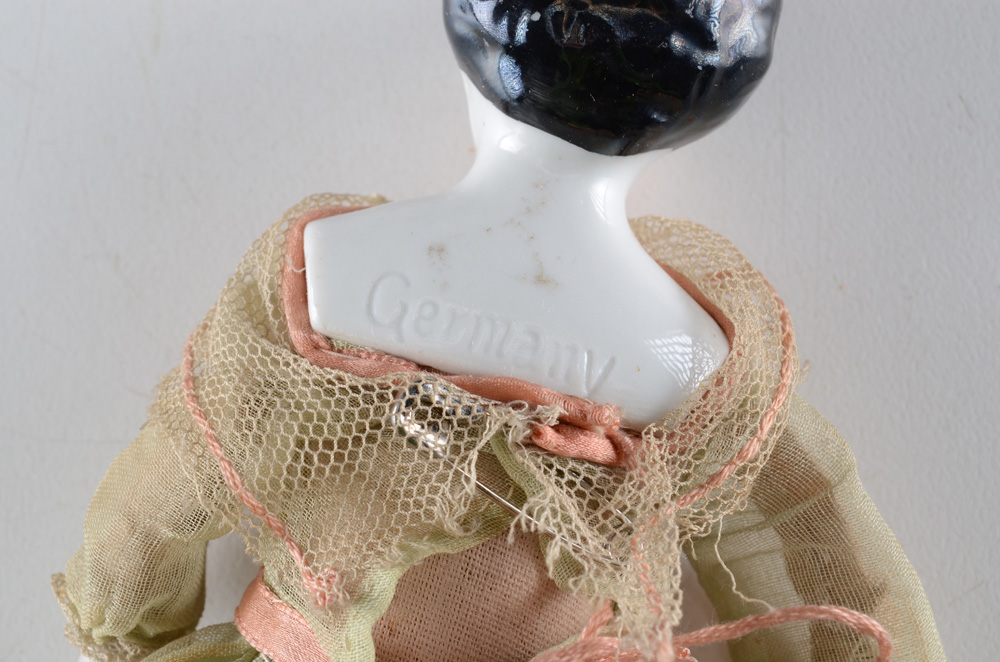 Victorian German China Head Doll with Original Dress