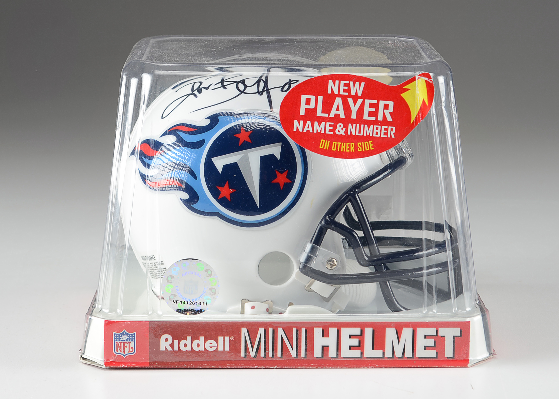 Drew Bennett Signed Titans Mini Helmet