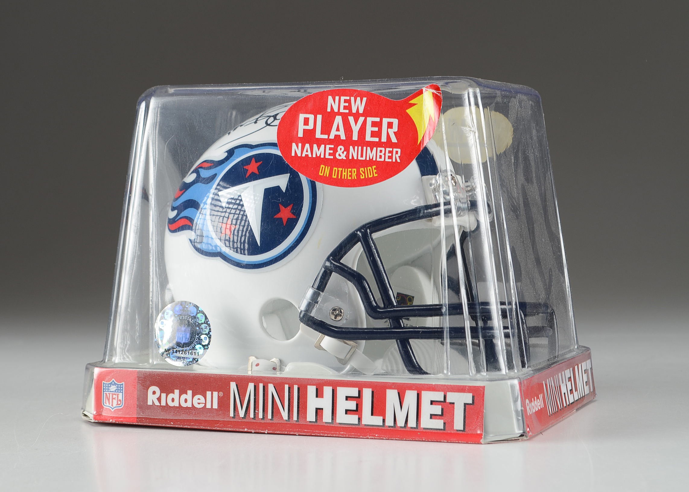 Drew Bennett Signed Titans Mini Helmet