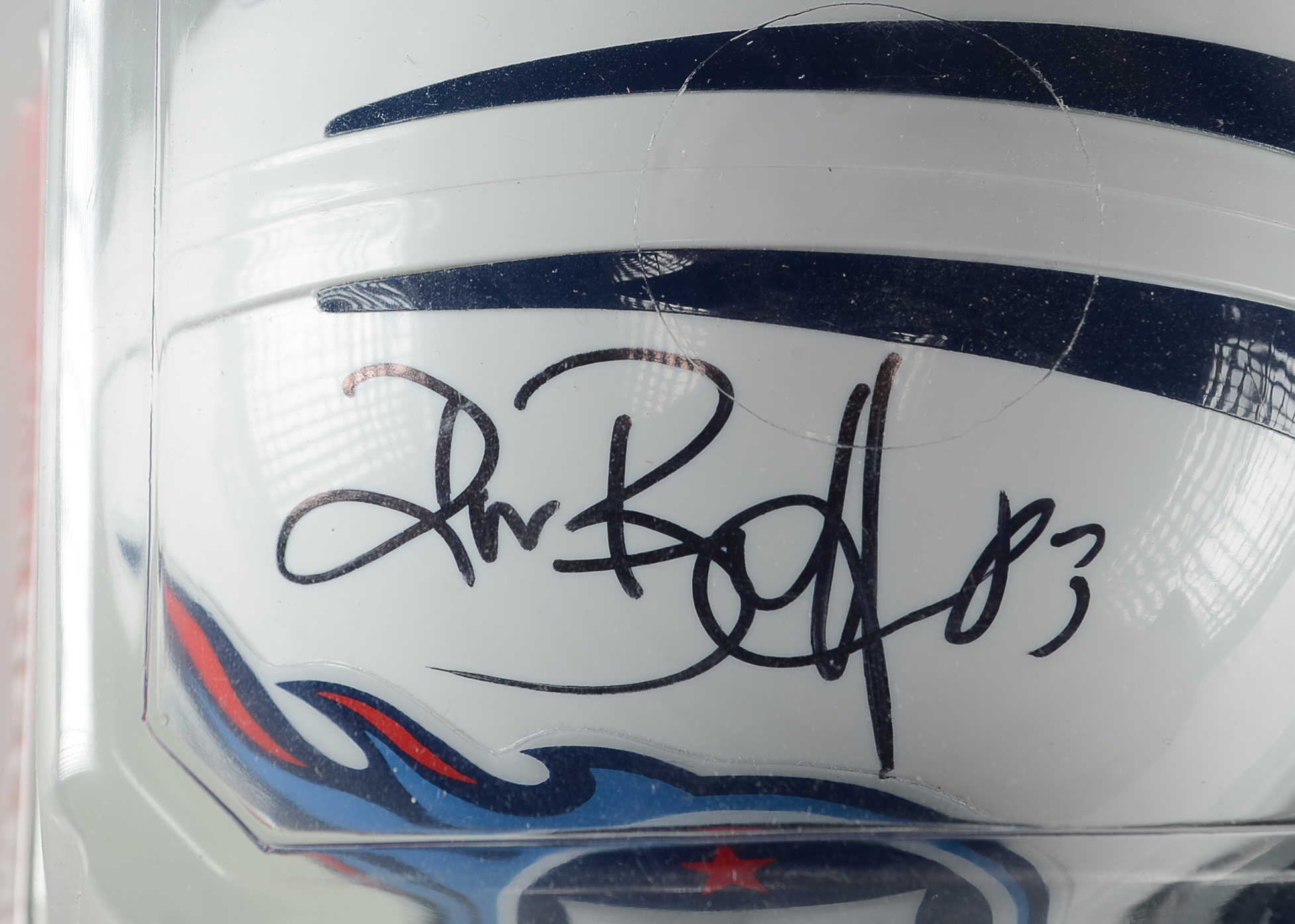 Drew Bennett Signed Titans Mini Helmet