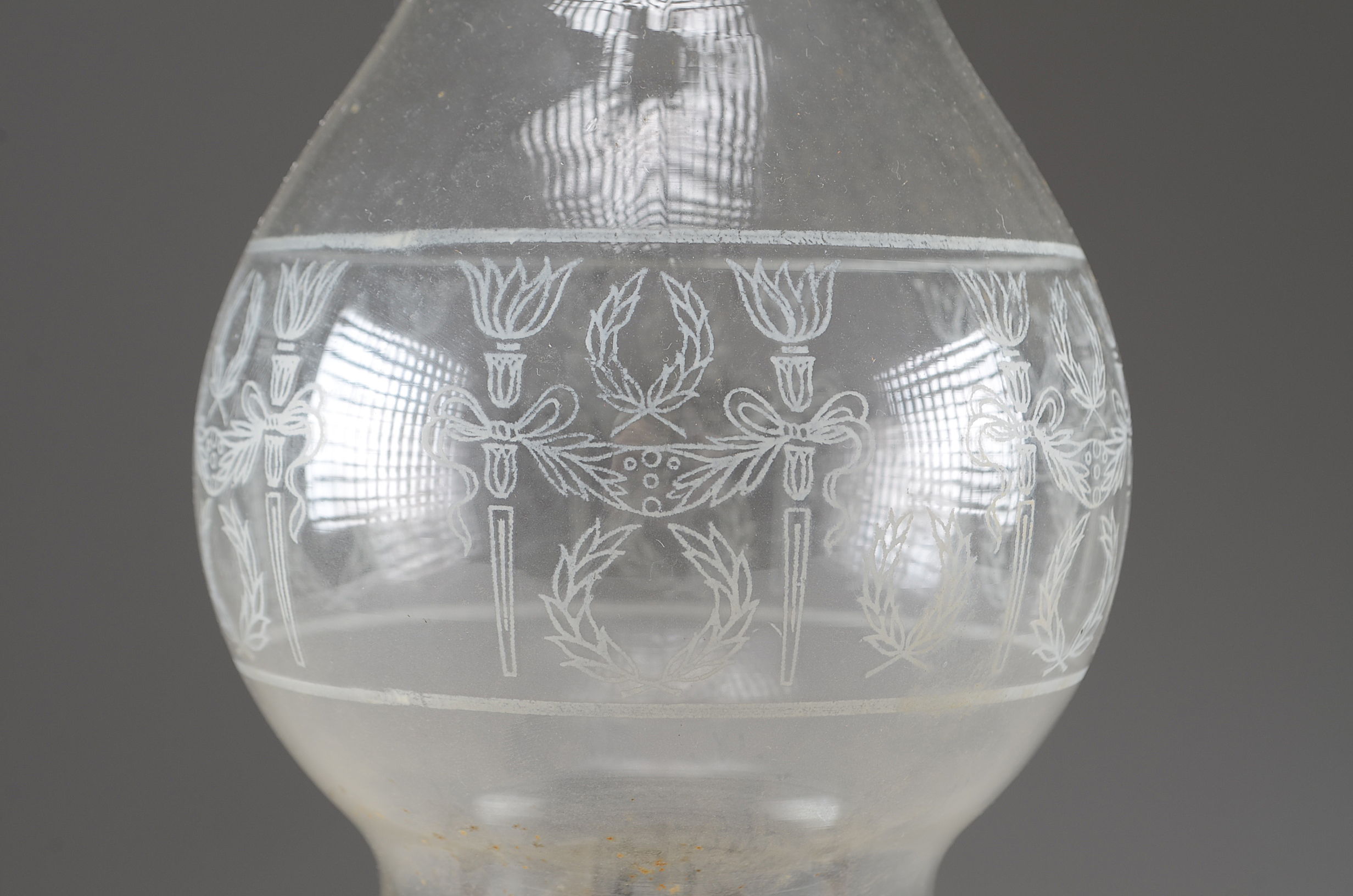 Three Kerosene Pressed Glass Lamps