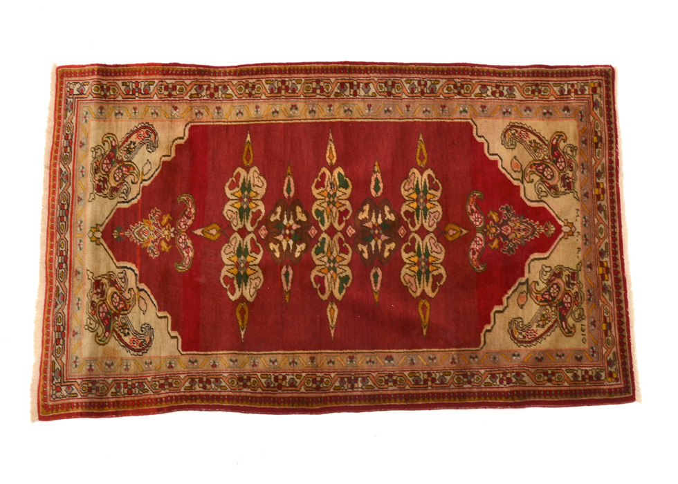 Antique Turkish Tabriz Area Rug, Signed