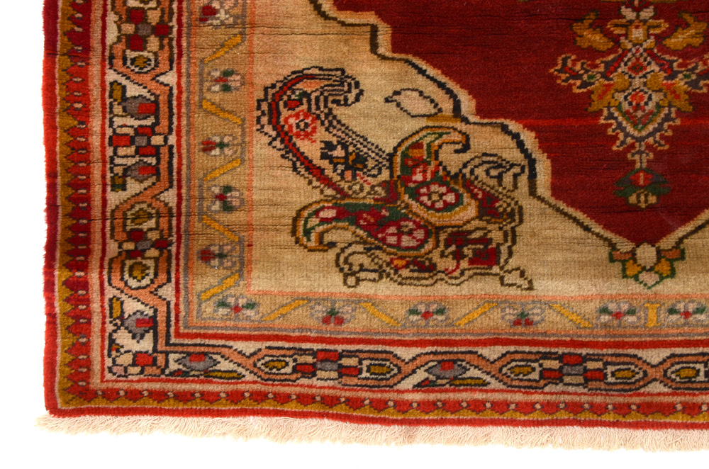 Antique Turkish Tabriz Area Rug, Signed