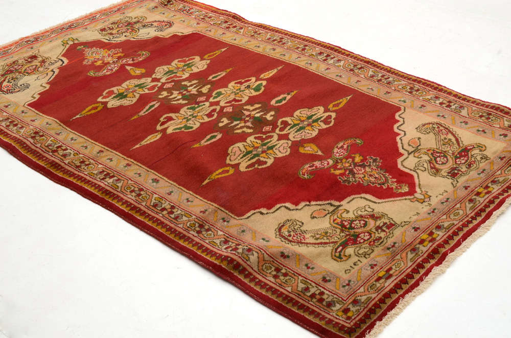 Antique Turkish Tabriz Area Rug, Signed