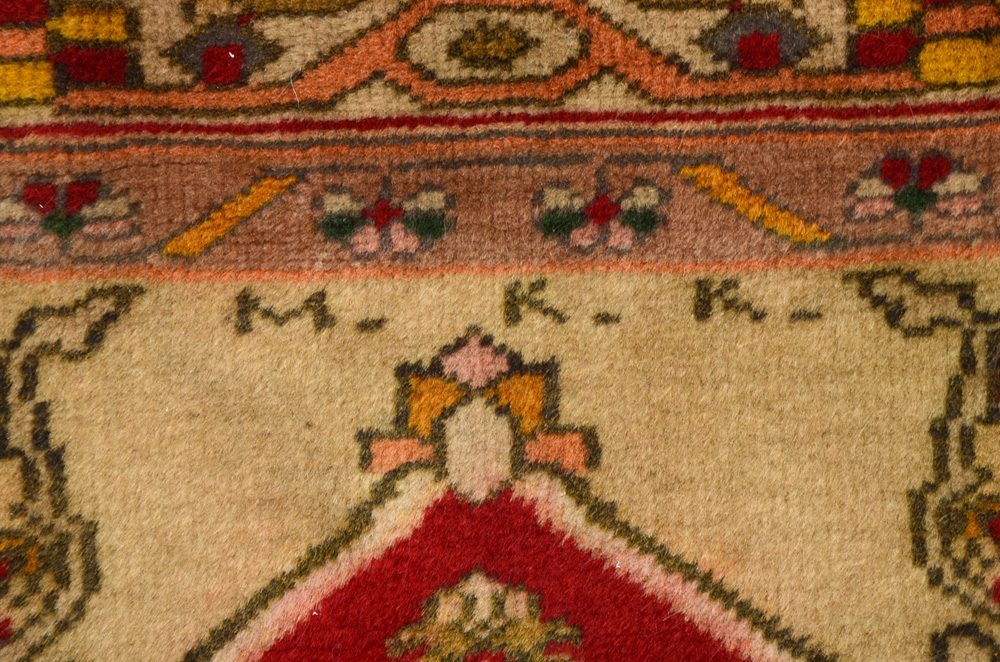 Antique Turkish Tabriz Area Rug, Signed