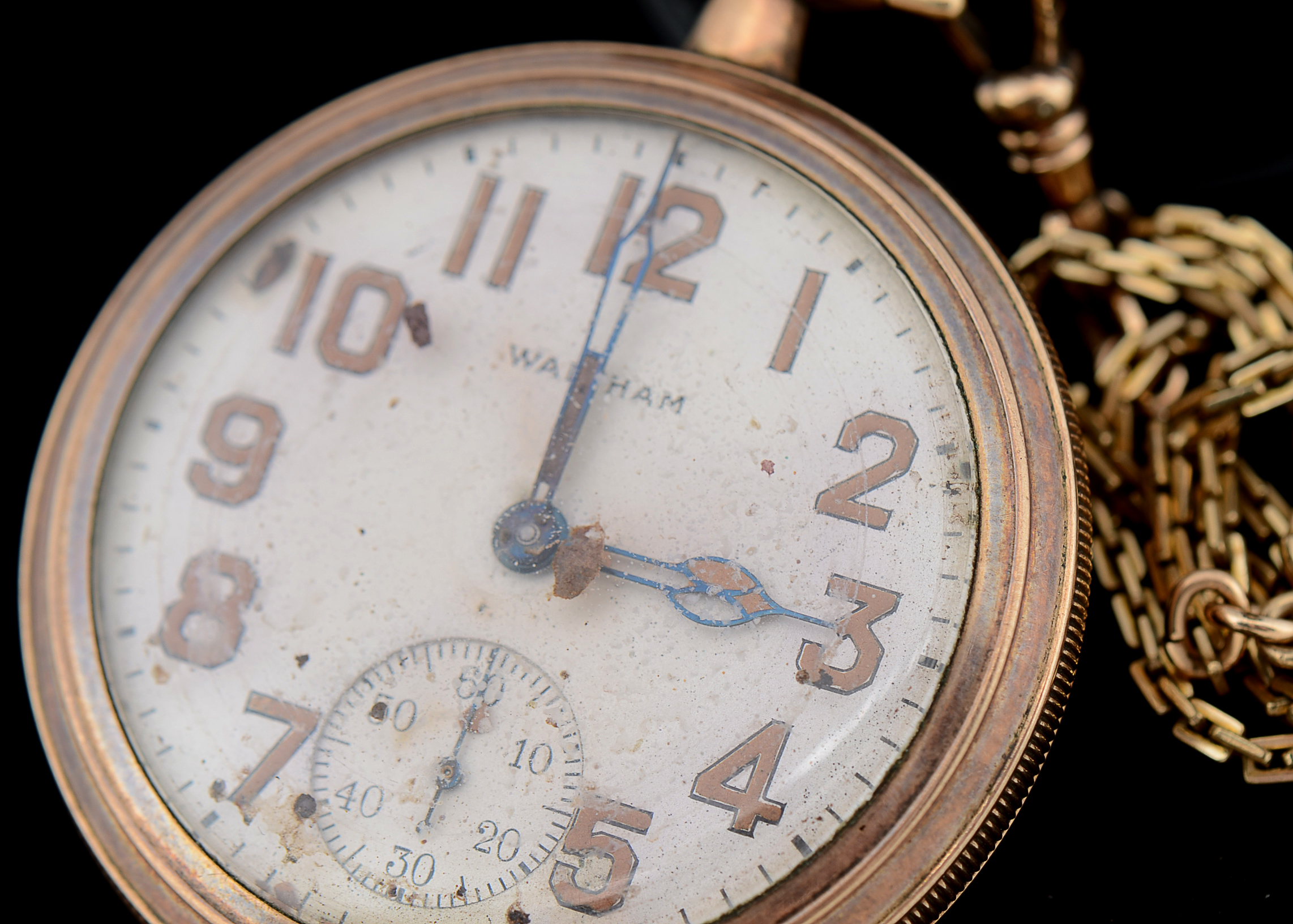 1905 Gold Filled Open Face Pocket Watch and Fob
