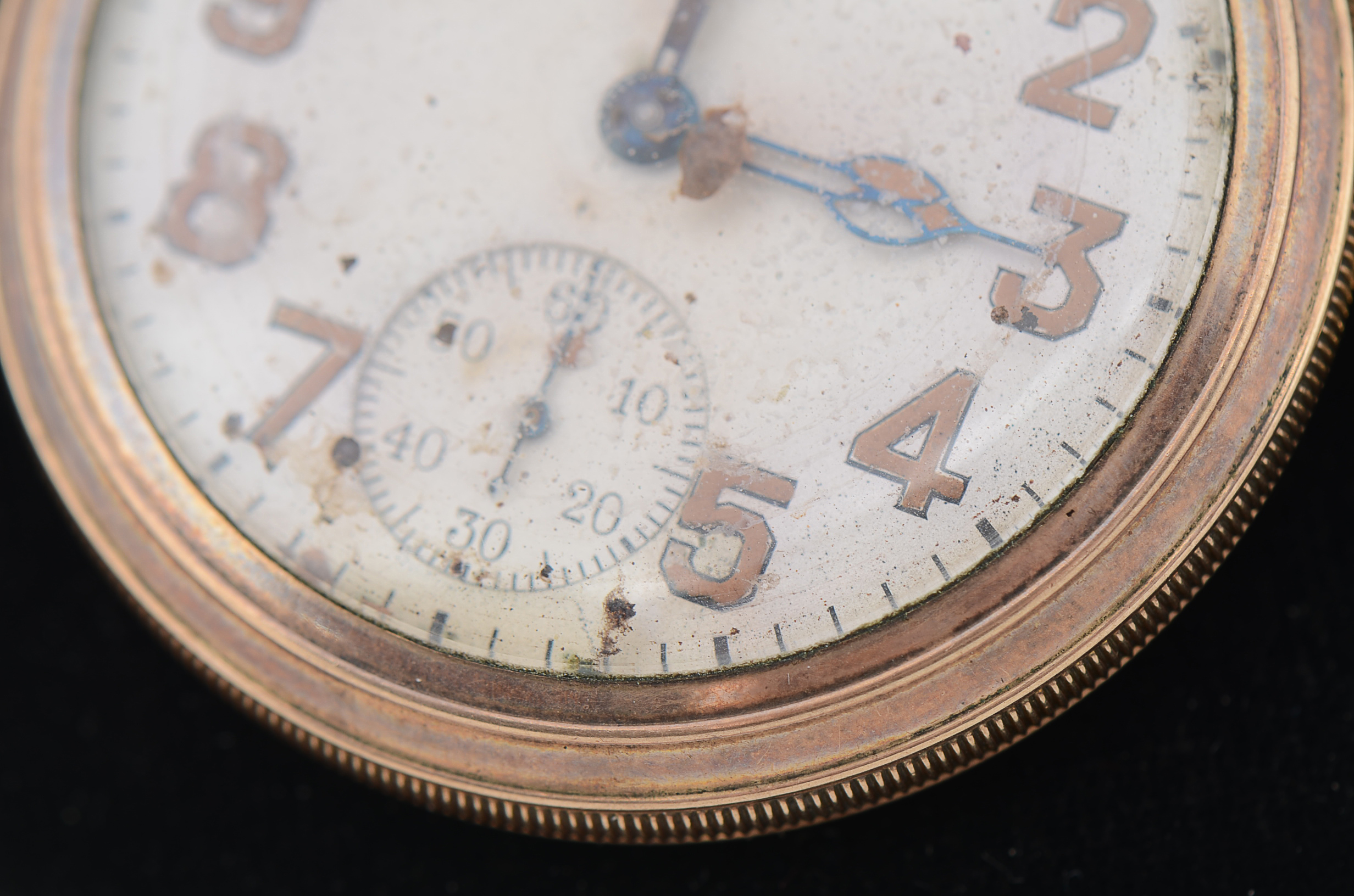 1905 Gold Filled Open Face Pocket Watch and Fob
