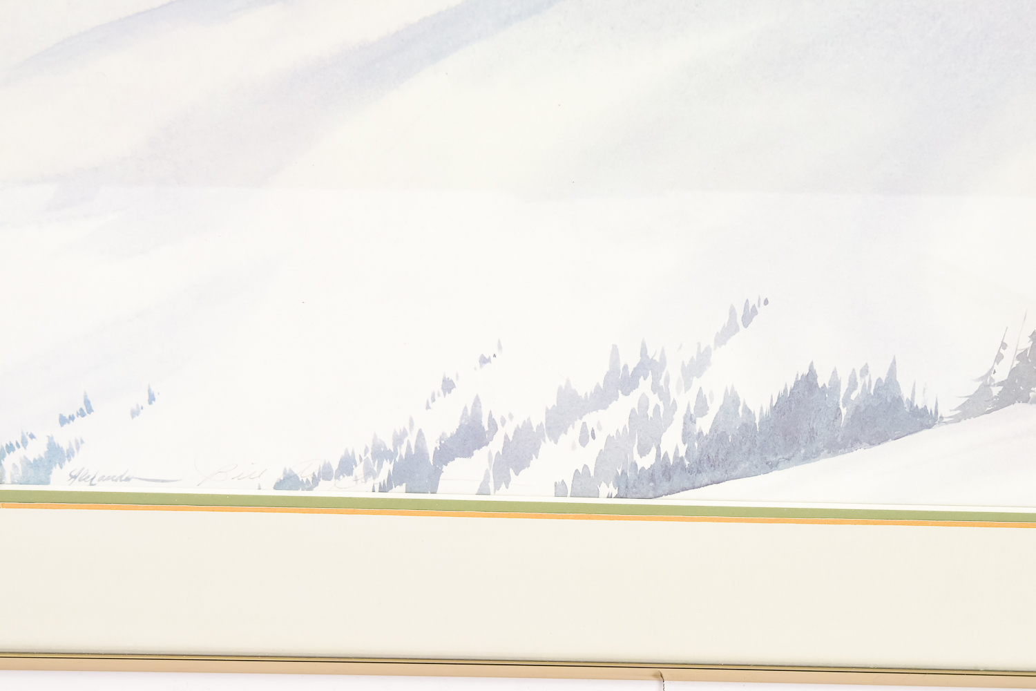 Skiing Lithograph by Bill Alexander