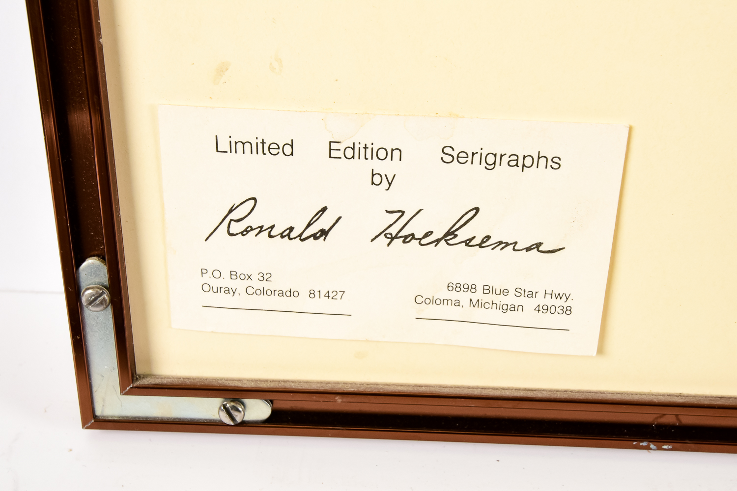 Pair Of Signed, Limited Edition Ronald Hoeksema Serigraphs