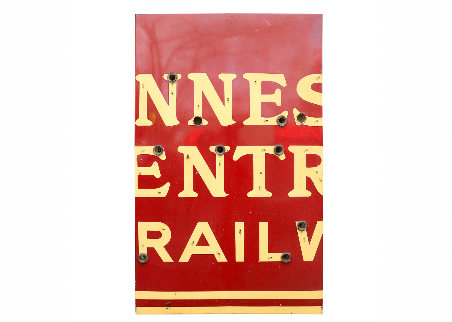 Circa 1940s Tennessee Central Railway Double-Sided Neon Sign