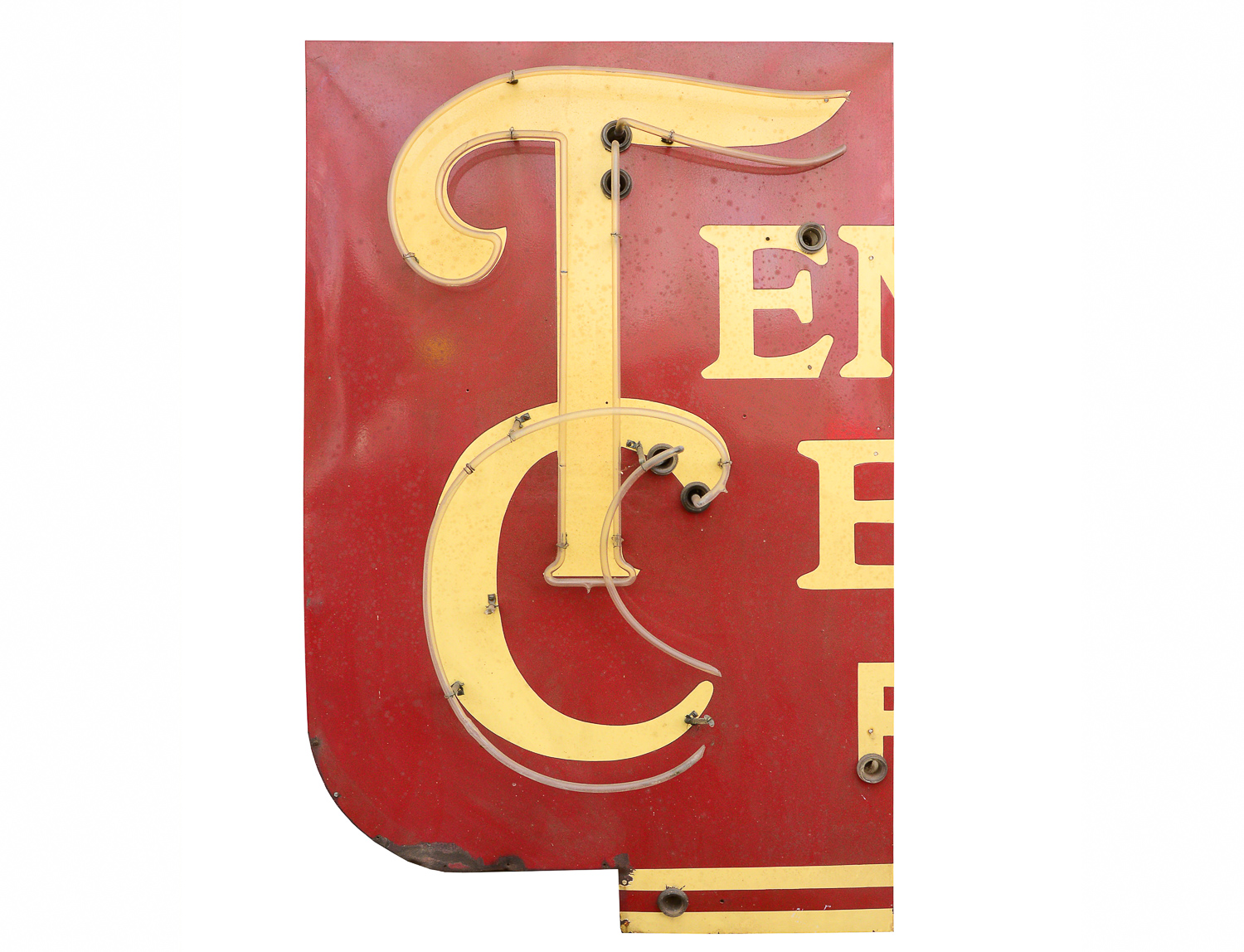 Circa 1940s Tennessee Central Railway Double-Sided Neon Sign