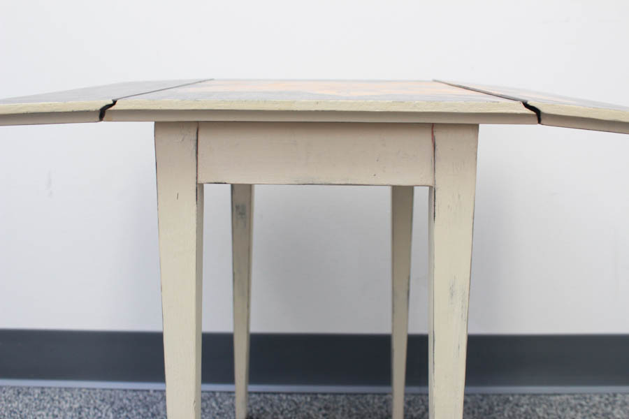 Floral Side Table with Leaves