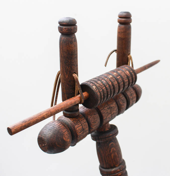 Large Mahogany Spinning Wheel