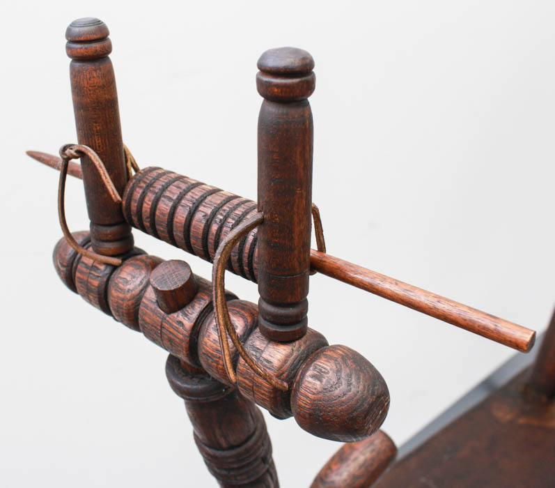 Large Mahogany Spinning Wheel