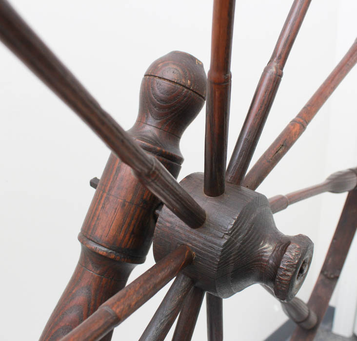 Large Mahogany Spinning Wheel