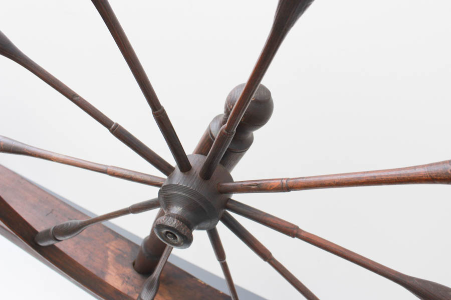 Large Mahogany Spinning Wheel
