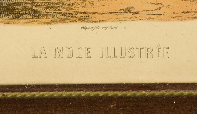 1880s Hand Colored French Fashions Framed Lithographs