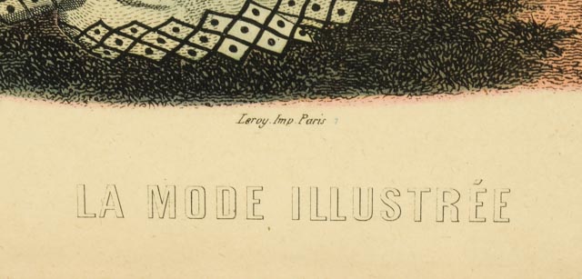 1880s Hand Colored French Fashions Framed Lithographs