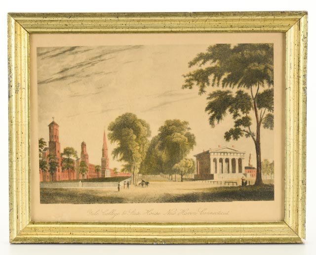 Harvard And Yale College Framed Borghese Lithographs