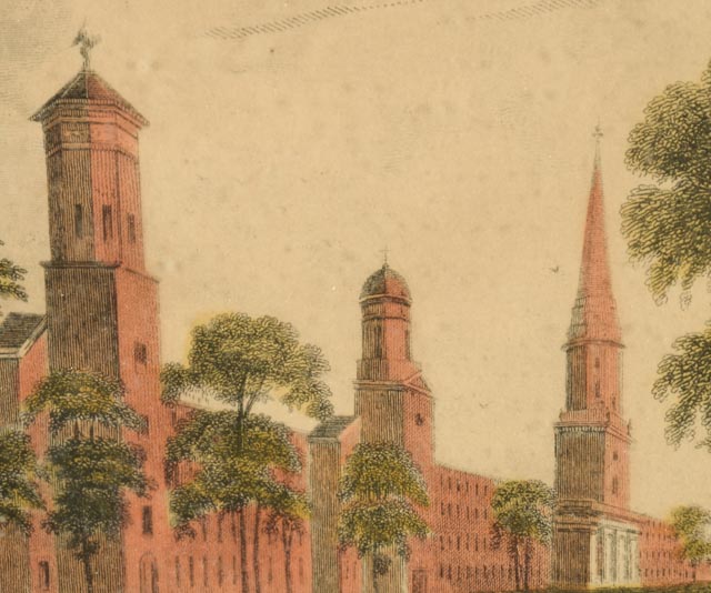 Harvard And Yale College Framed Borghese Lithographs