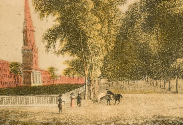 Harvard And Yale College Framed Borghese Lithographs