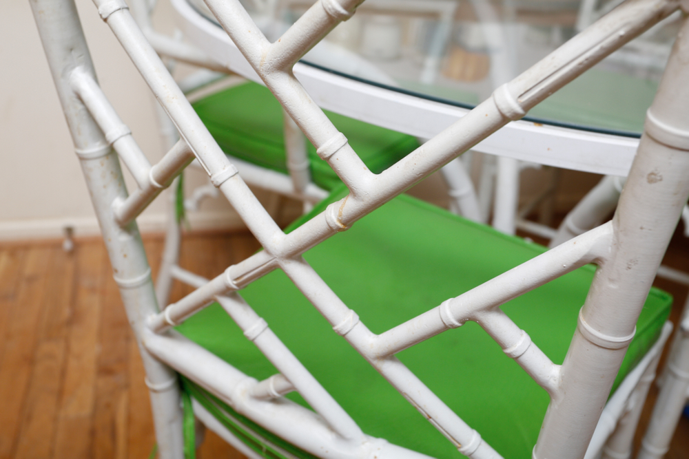 Vintage Meadowcraft Faux Bamboo Kitchen Table with Chairs