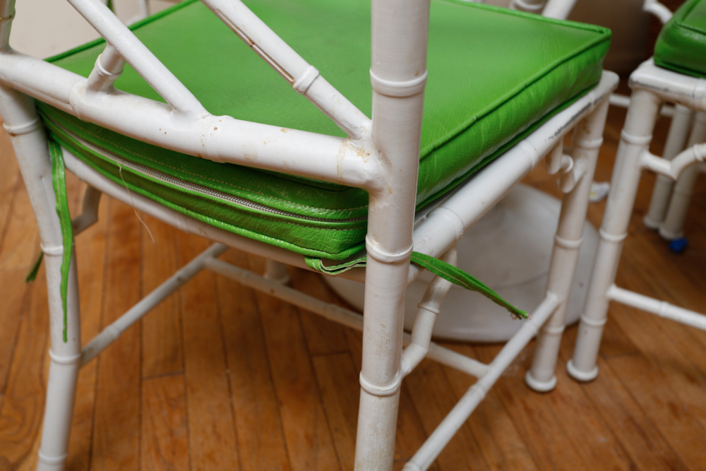Vintage Meadowcraft Faux Bamboo Kitchen Table with Chairs