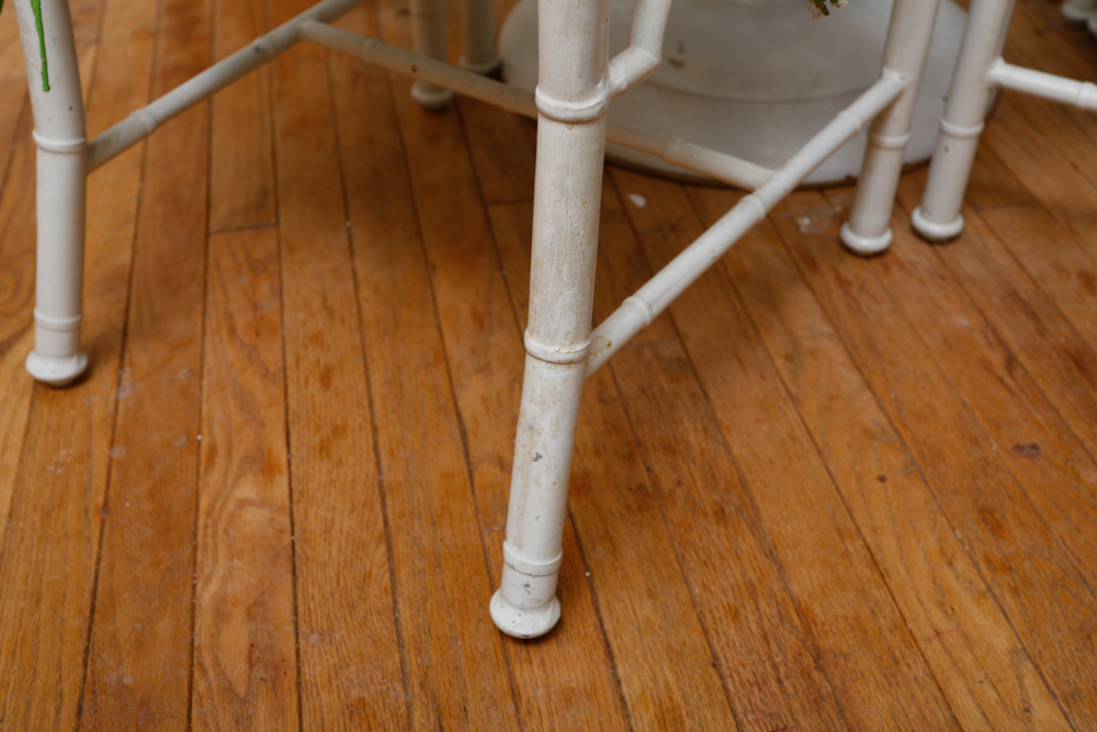 Vintage Meadowcraft Faux Bamboo Kitchen Table with Chairs