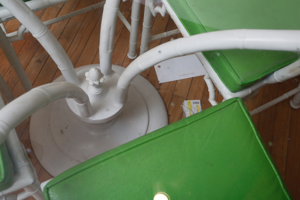 Vintage Meadowcraft Faux Bamboo Kitchen Table with Chairs