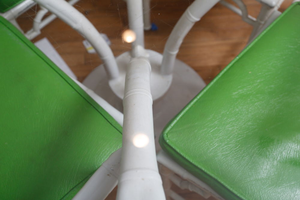 Vintage Meadowcraft Faux Bamboo Kitchen Table with Chairs