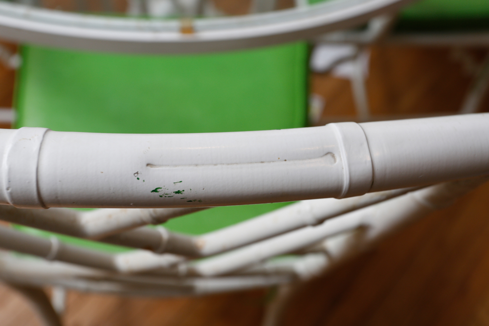 Vintage Meadowcraft Faux Bamboo Kitchen Table with Chairs