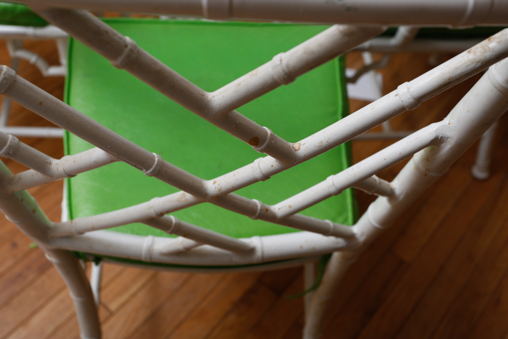 Vintage Meadowcraft Faux Bamboo Kitchen Table with Chairs