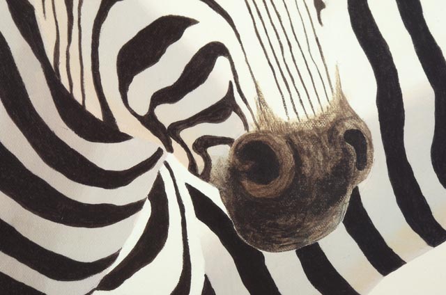 Peter Moustakos Offset Lithograph of Zebras