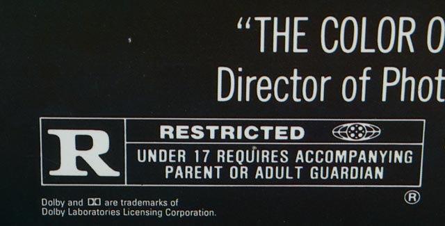 "The Color of Money" Framed Movie Poster