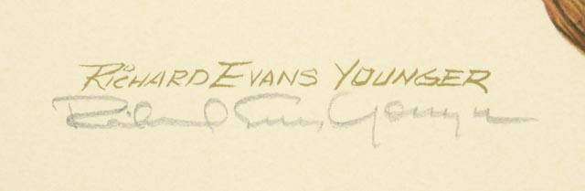 Richard Younger Offset Lithograph "Yearling Young Bobcat"