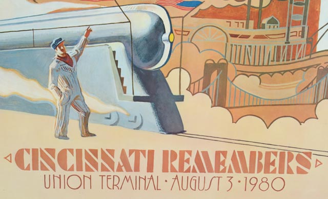 Vintage 1980 Cincinnati Union Terminal Poster