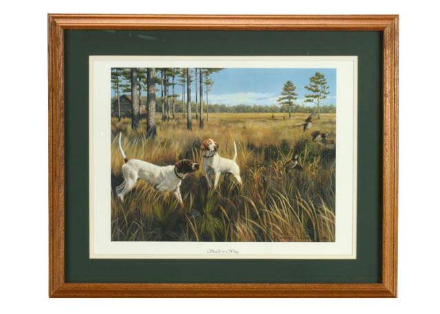 Robert Christie LE Offset Lithograph "Steady to Wing"