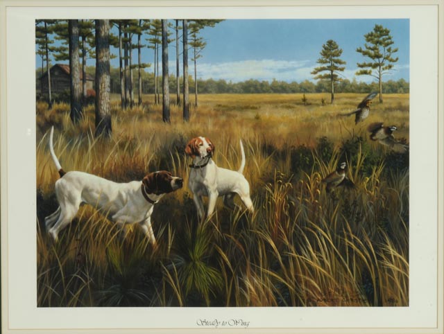 Robert Christie LE Offset Lithograph "Steady to Wing"