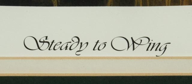 Robert Christie LE Offset Lithograph "Steady to Wing"