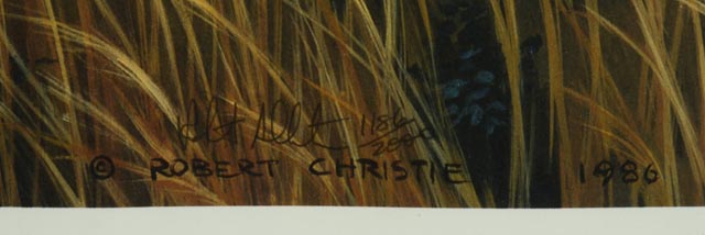 Robert Christie LE Offset Lithograph "Steady to Wing"