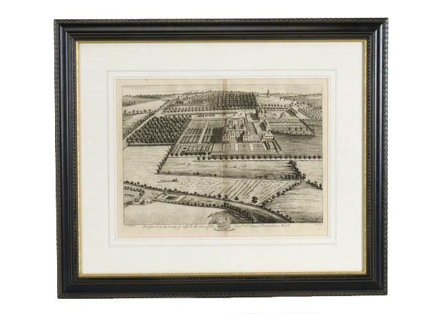 Johannes Kip Bookplate Etching of County of Suffolk