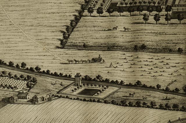 Johannes Kip Bookplate Etching of County of Suffolk