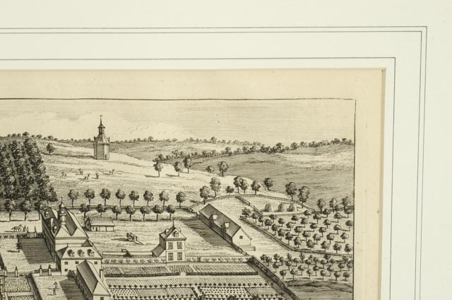 Johannes Kip Bookplate Etching of County of Suffolk