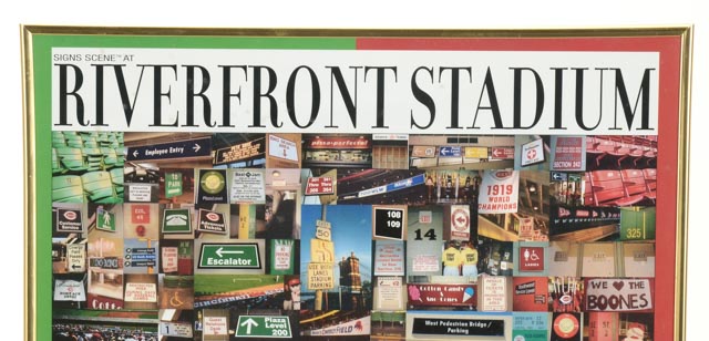 Riverfront Stadium "Signs Scene" Poster