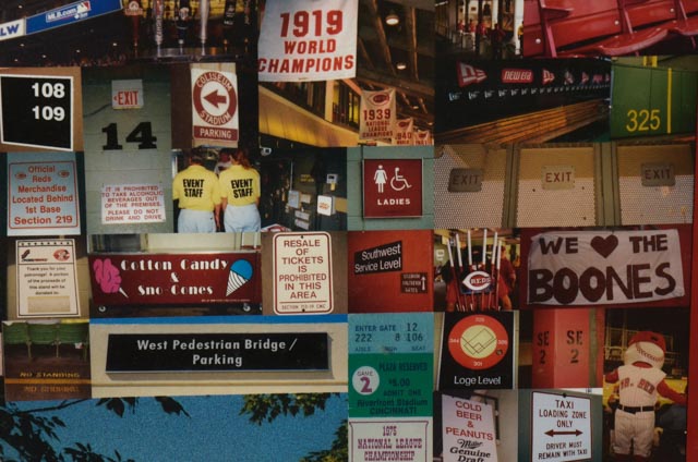 Riverfront Stadium "Signs Scene" Poster