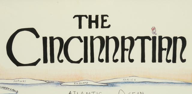 Syd Kramer Satirical Offset Lithograph "The Cincinnatian"