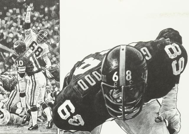 Pittsburgh Steelers Artist Signed Illustrations