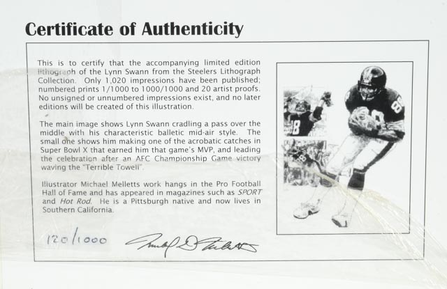 Pittsburgh Steelers Artist Signed Illustrations